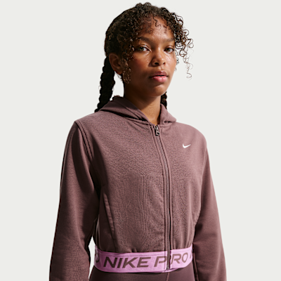 Nike Pro Fleece Big Kids' (Girls') Dri-FIT Full-Zip Hoodie. Nike.com